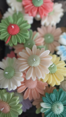 Çicek Desenli Kokulu Mum